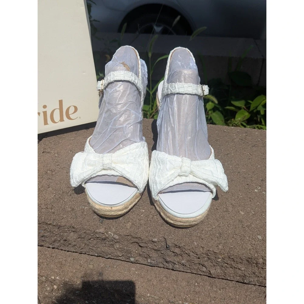 Coquette Cottagecore Festival Bow Espadrille Sandals LifeStride Tahlia 10M NIB